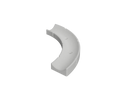 White 90-degree hose mount for 1-1/8 inch hose, angled view