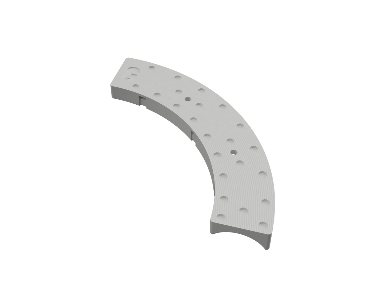 Underside of the 1-1/8 inch 90-degree hose mount
