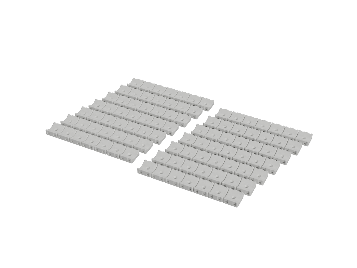Pack of 14 strips, 98 straight hose mounts for 1-1/8 inch hose
