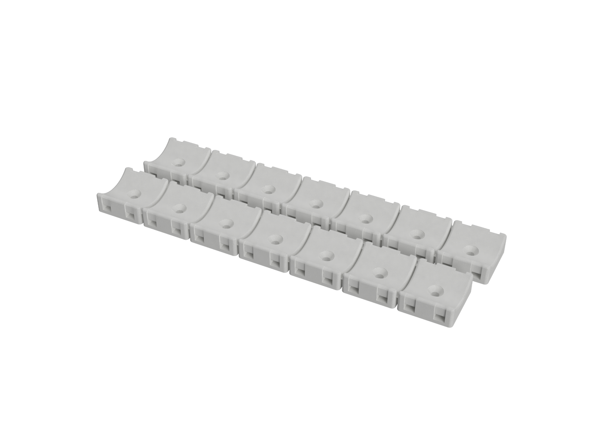 Pack of 2 strips, 14 straight hose mounts for 1-1/8 inch hose