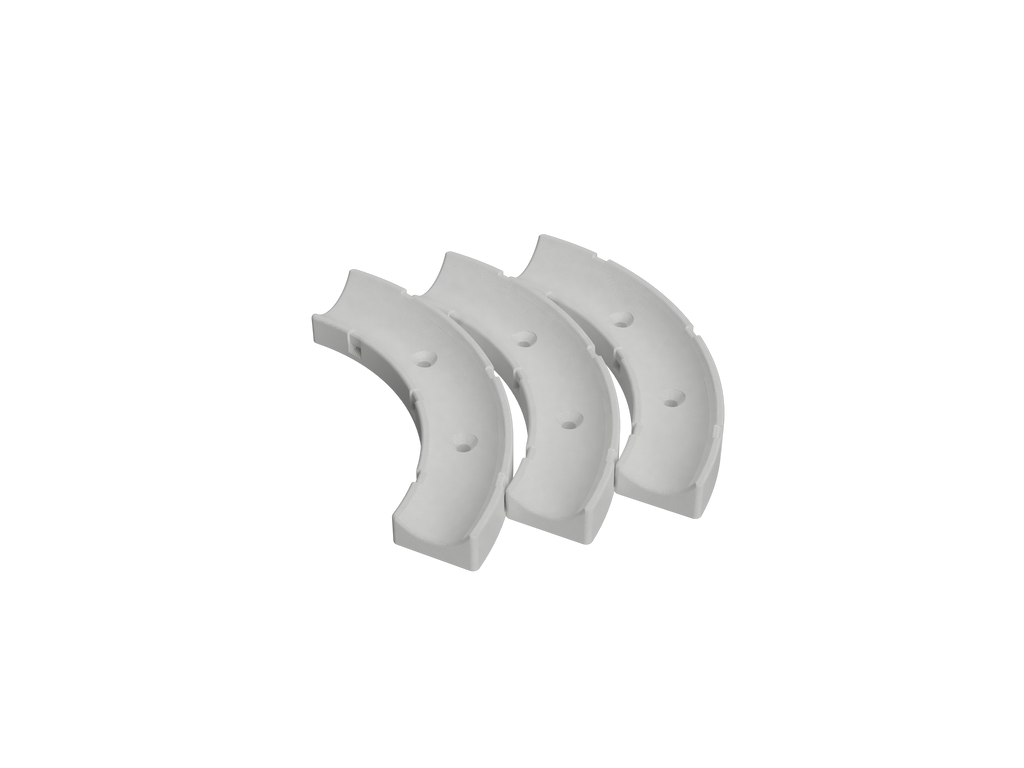 Pack of 3 90-degree hose mounts for 3/4 inch hose