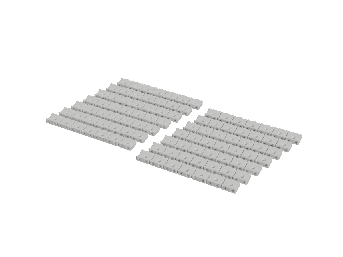 Pack of 14 strips, 98 straight hose mounts for 3/4 inch hose