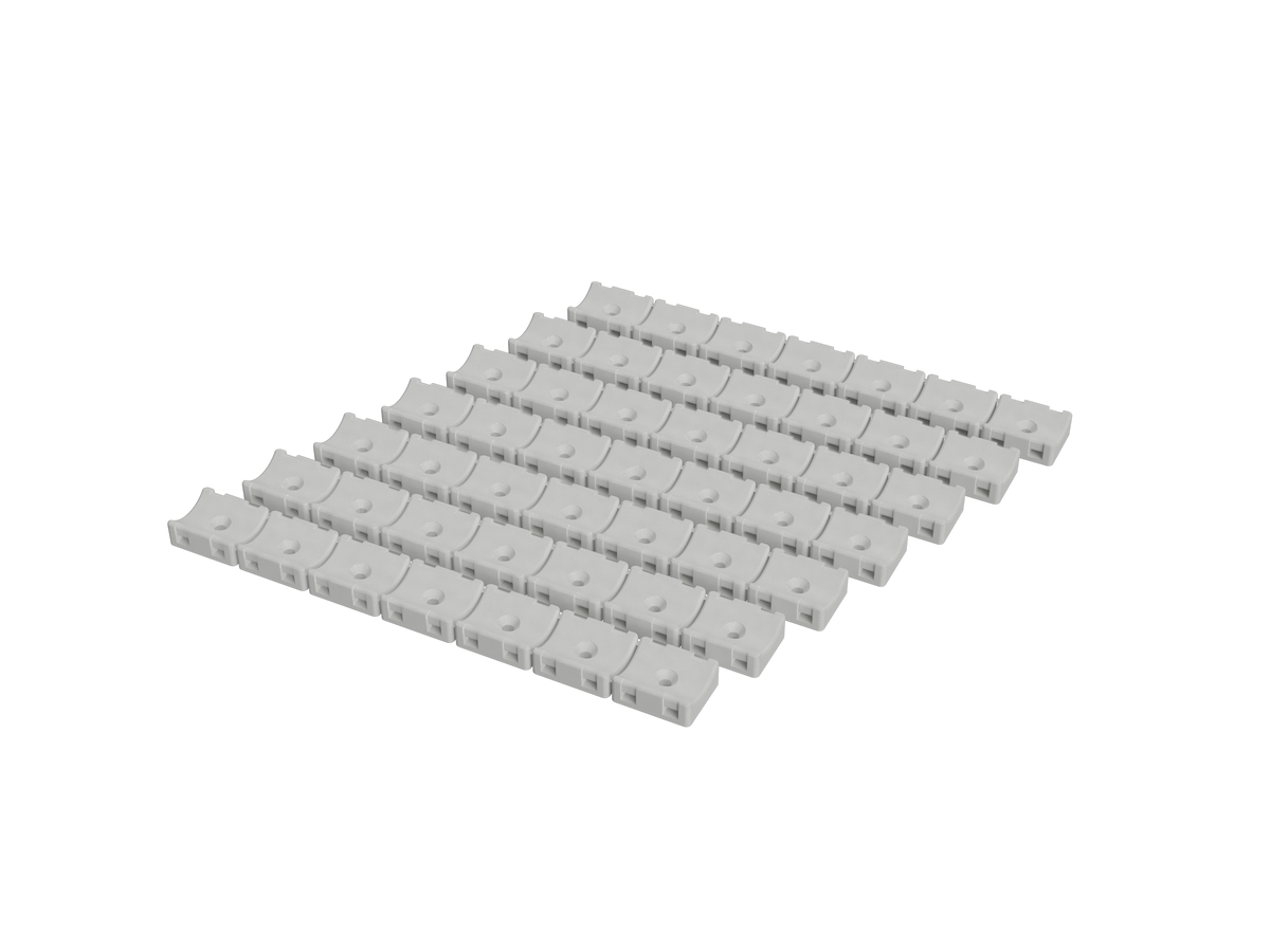 Pack of 7 strips, 49 straight hose mounts for 3/4 inch hose