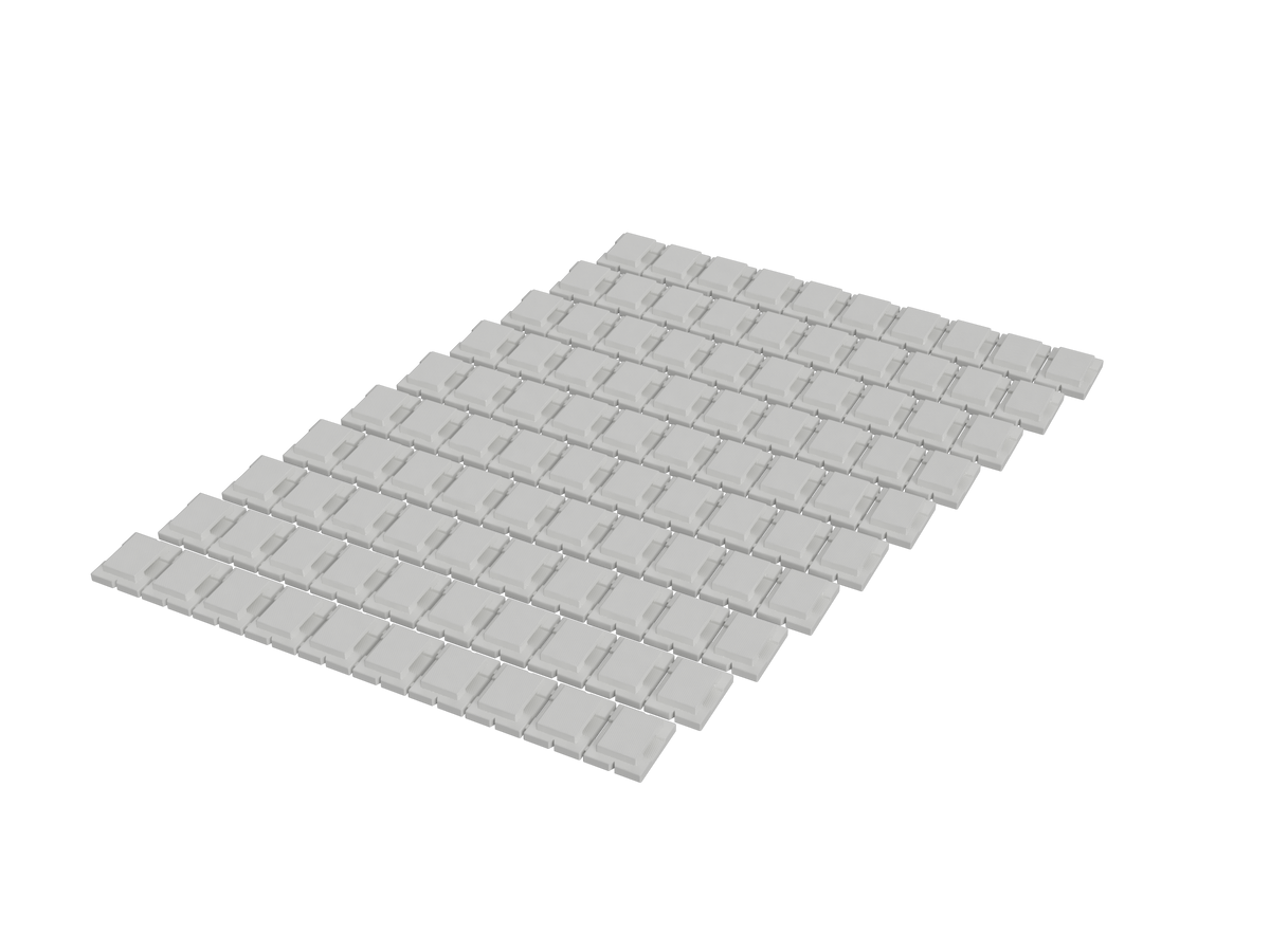 Pack of 10 snap-off strips, 100 zip-tie anchors in total