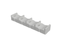 White 4-bay multi-bay mount, angled view