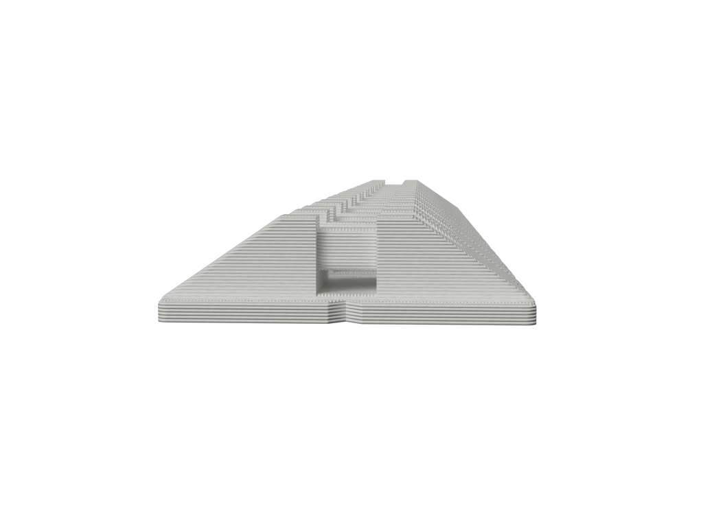 Side view of a single transducer cable mount